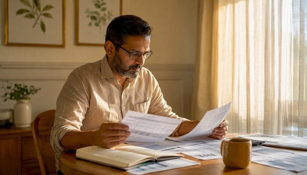 Accountant reviewing tax planning documents