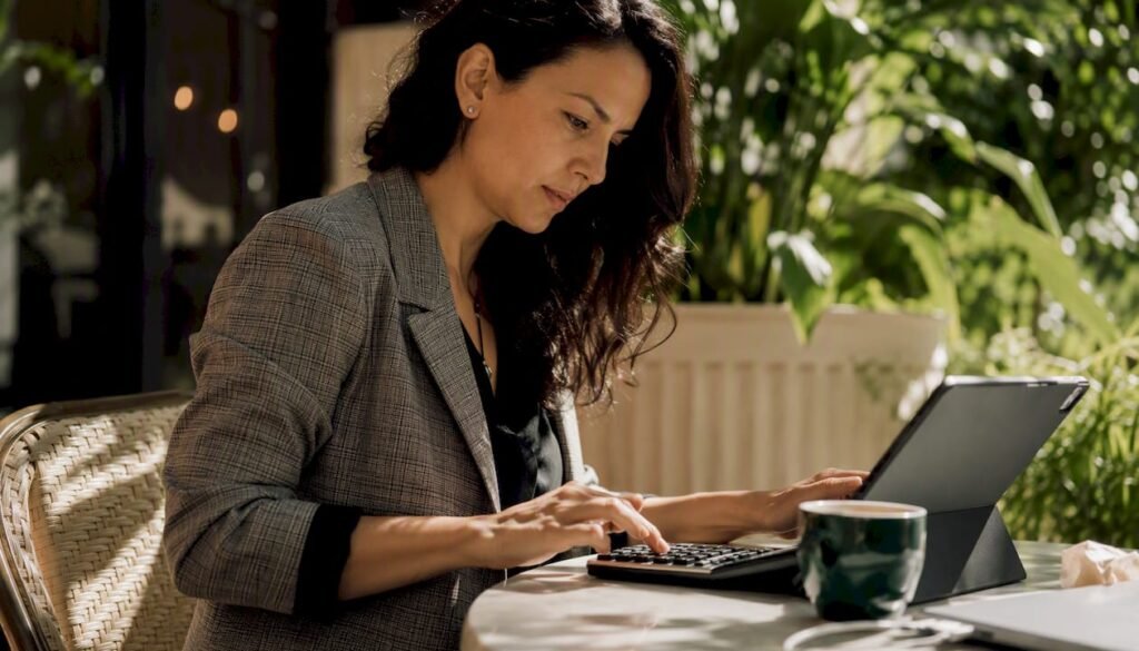 Startup founder calculating financial runway