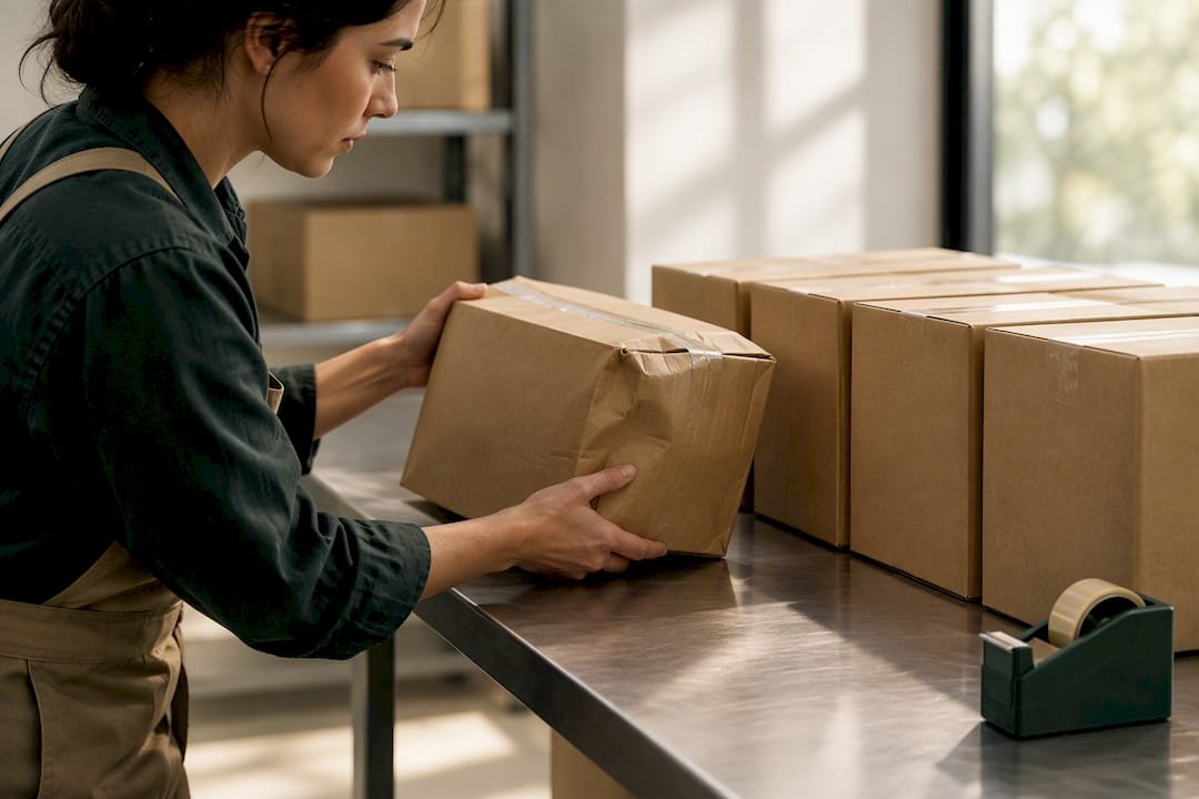 Staff member isolating damaged inventory