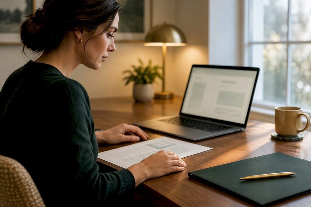 Owner reviewing annual report filing details