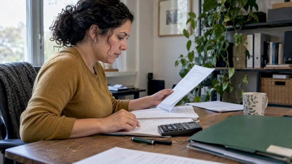 Owner comparing bank and ledger balances