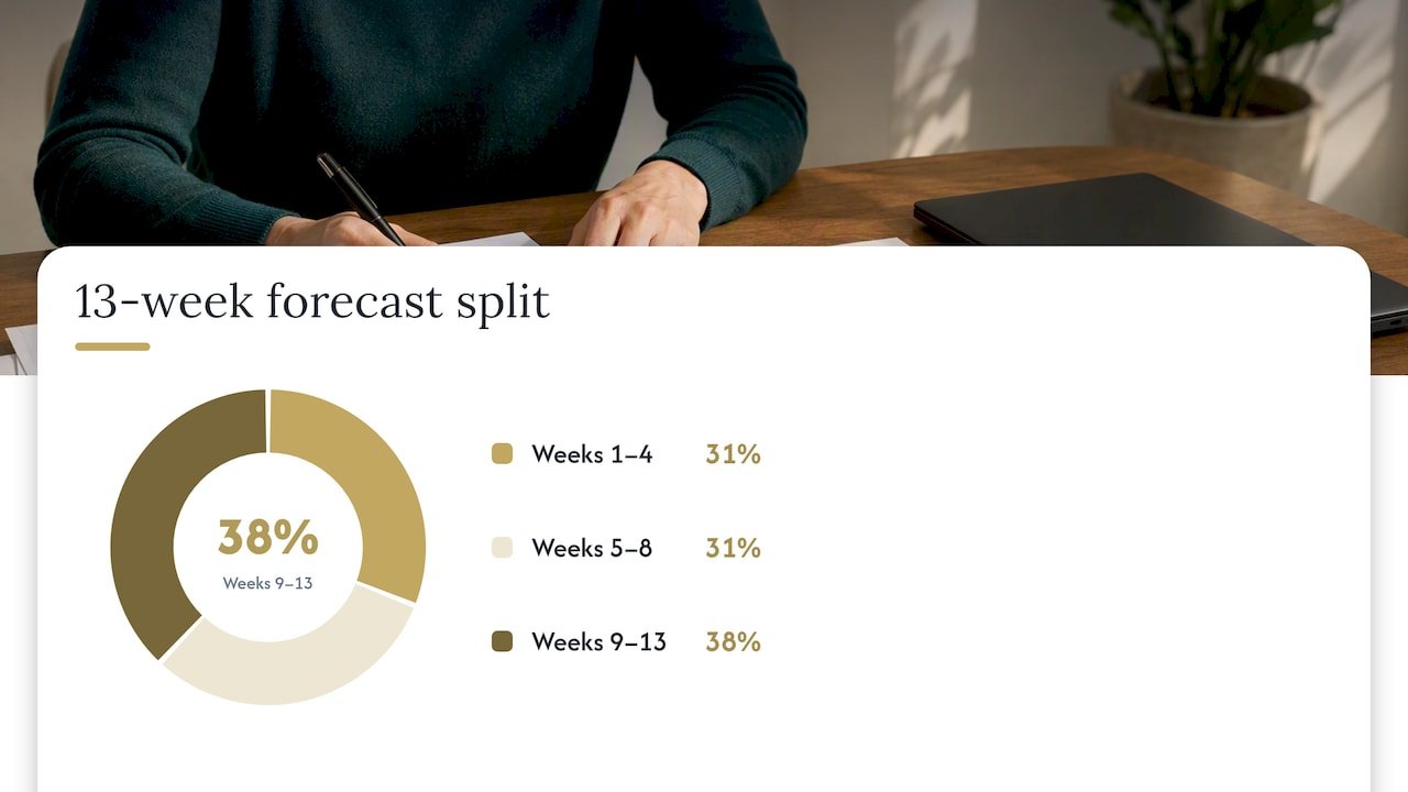 How to build a 13-week forecast: a step-by-step workflow — overview diagram