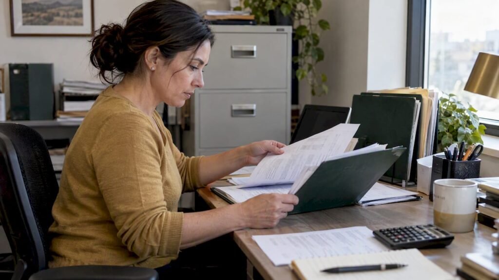 CPA organizing records for US compliance