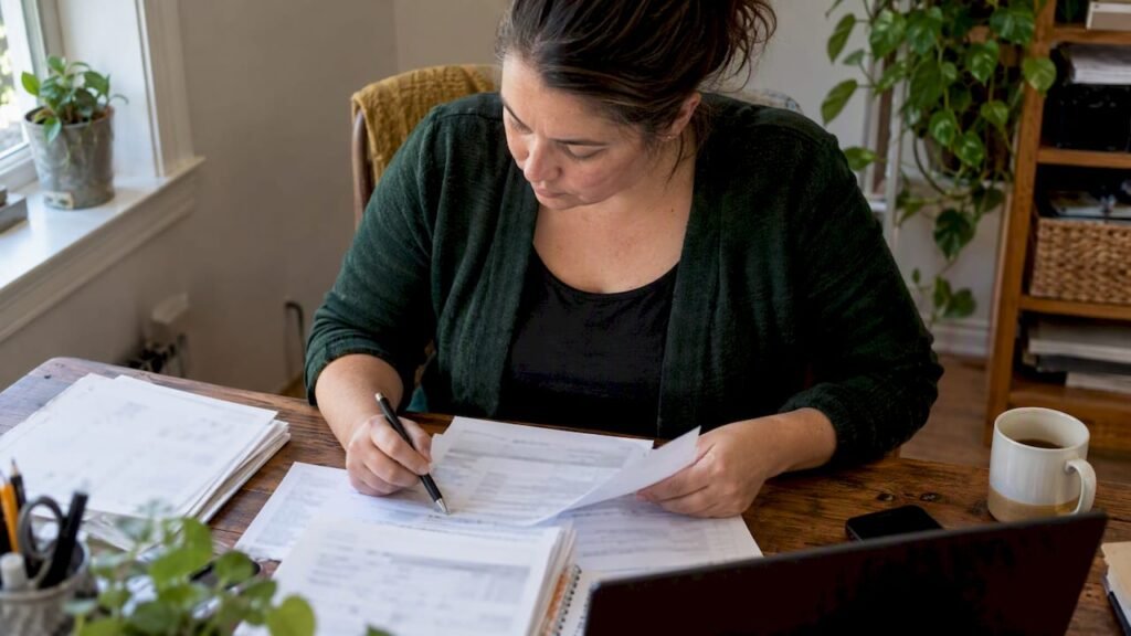 Owner reviewing a corrected business tax return