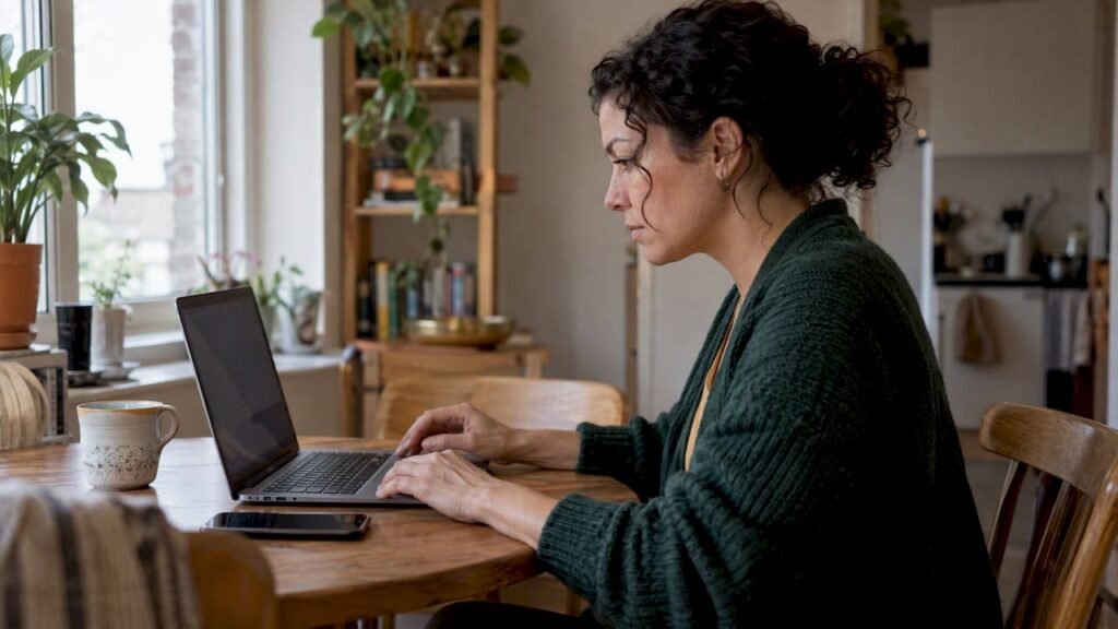 Consultant setting up a recurring invoice