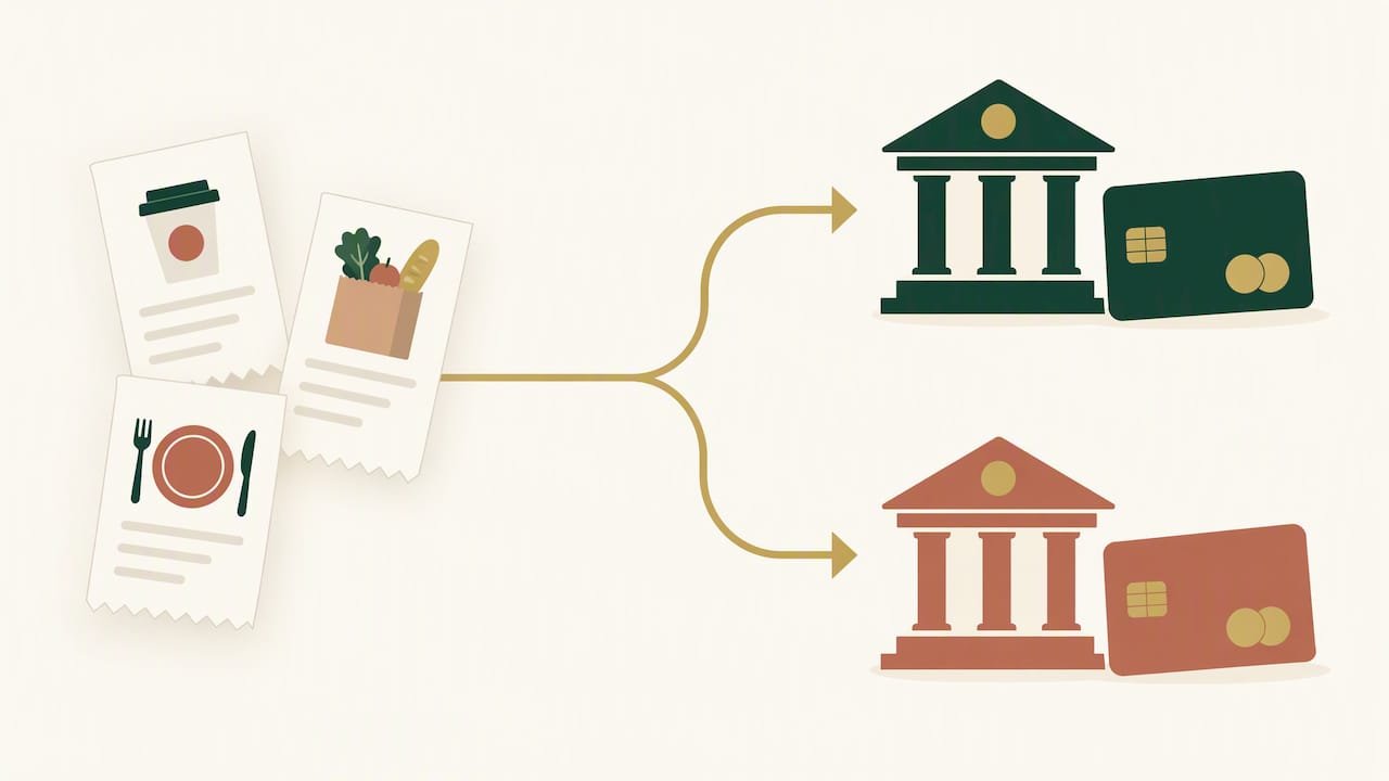 Personal and business expenses separated